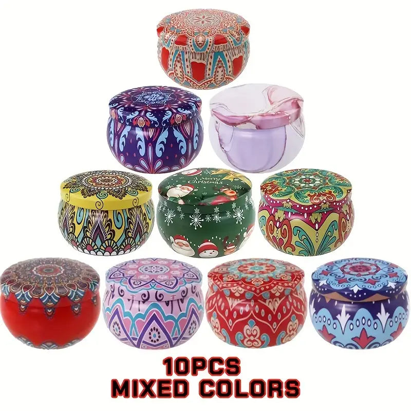 Floral Printed Candle Tins