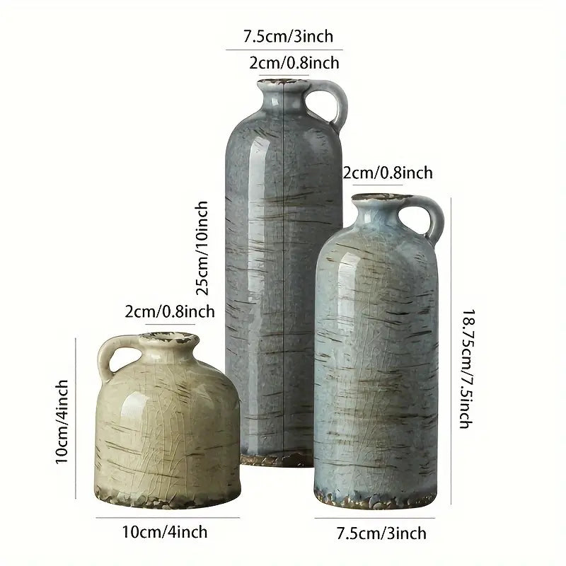 3pcs Ceramic Vase