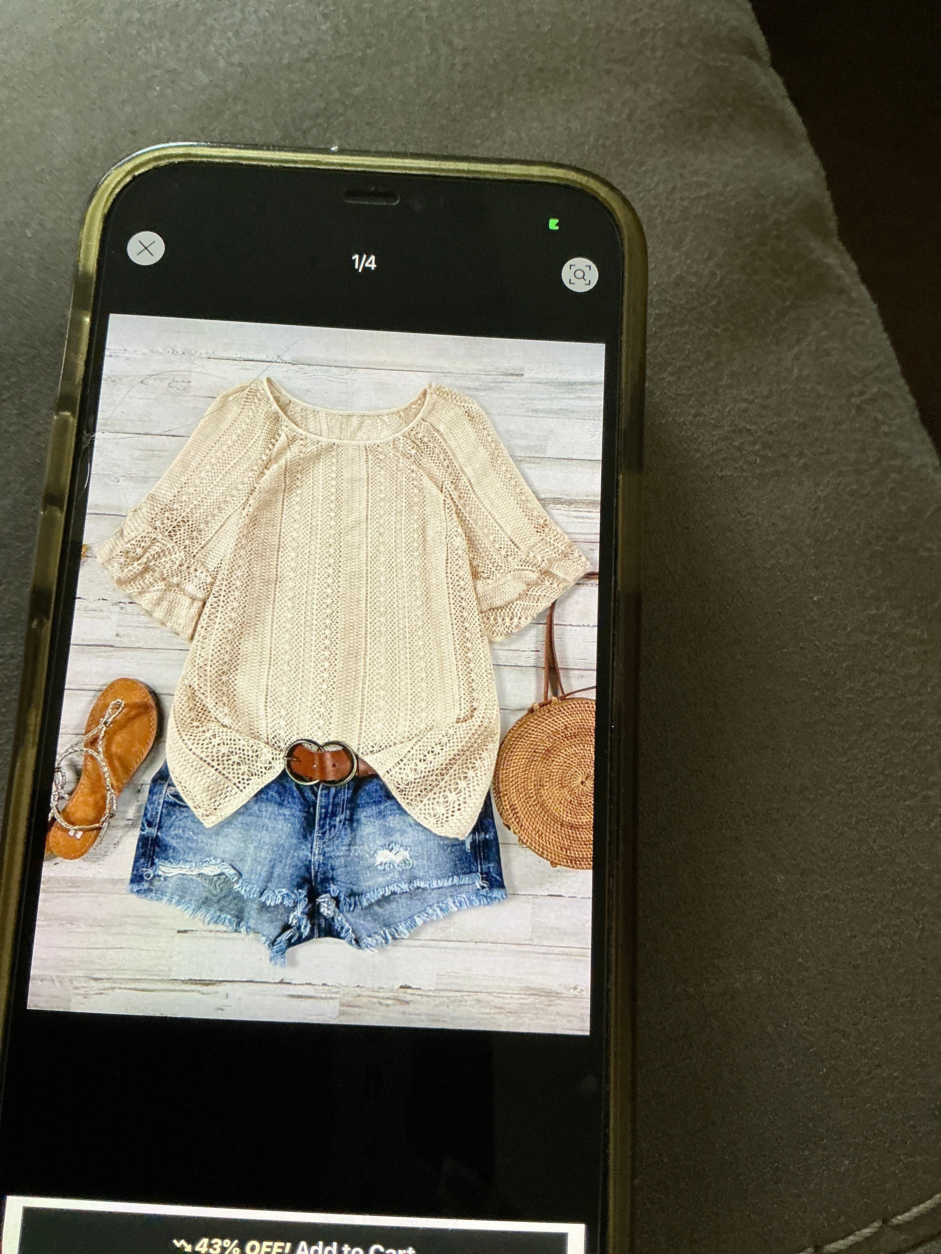 Ivory lace raglan top