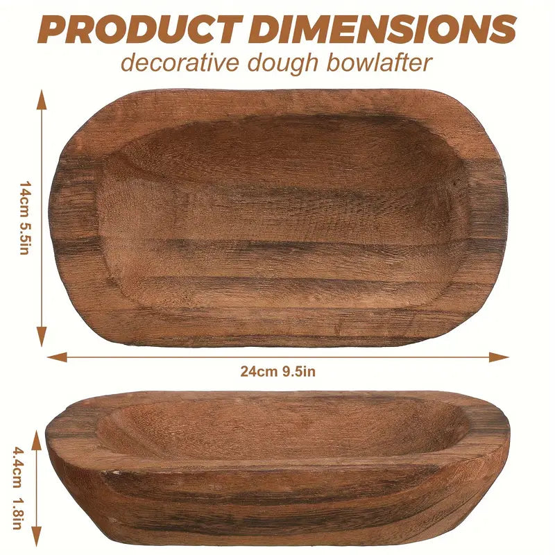 Wood Dough Bowl Rustic Bowl