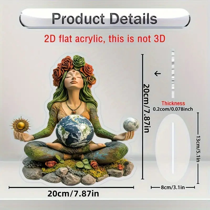 2D Flat, Gaia Mother Earth Statue