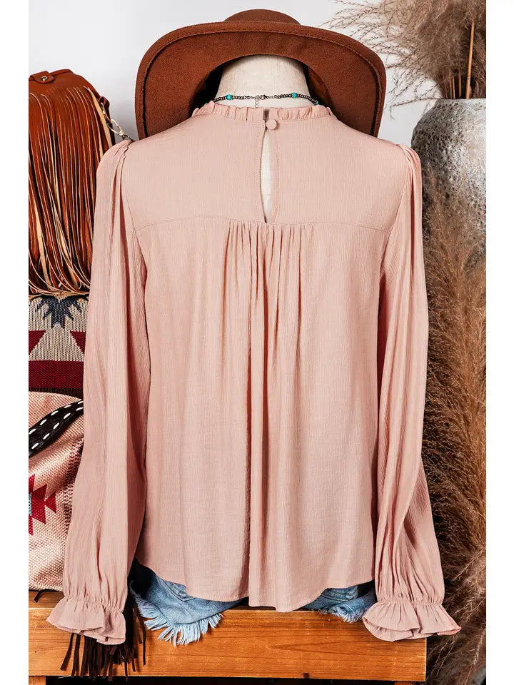 Floral Embroidered Elegant Blouse