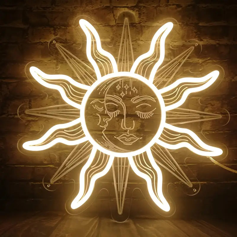 Bohemian Sun & Moon Neon Sign