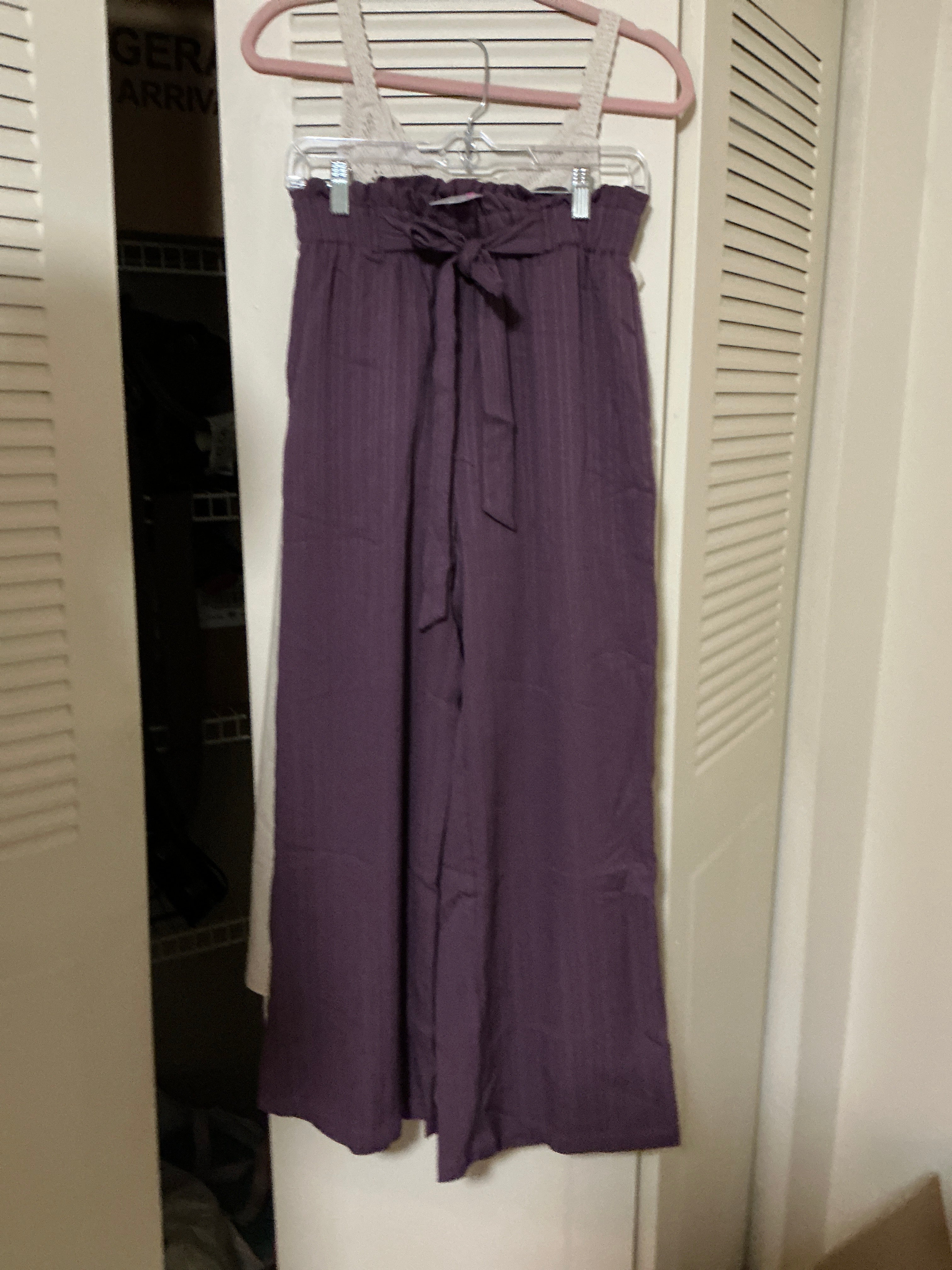 Purple Simple daily wear pants