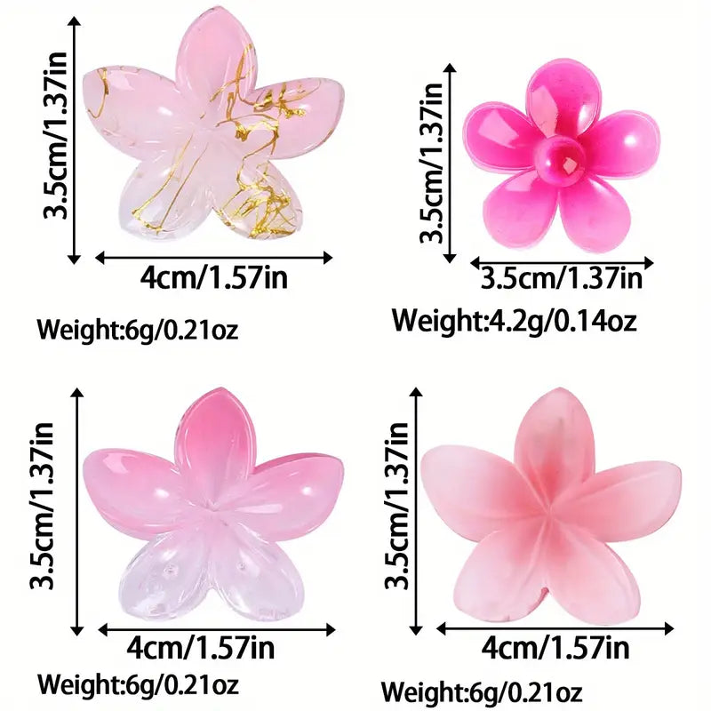 Vibrant Bauhinia Flower Hair Clips