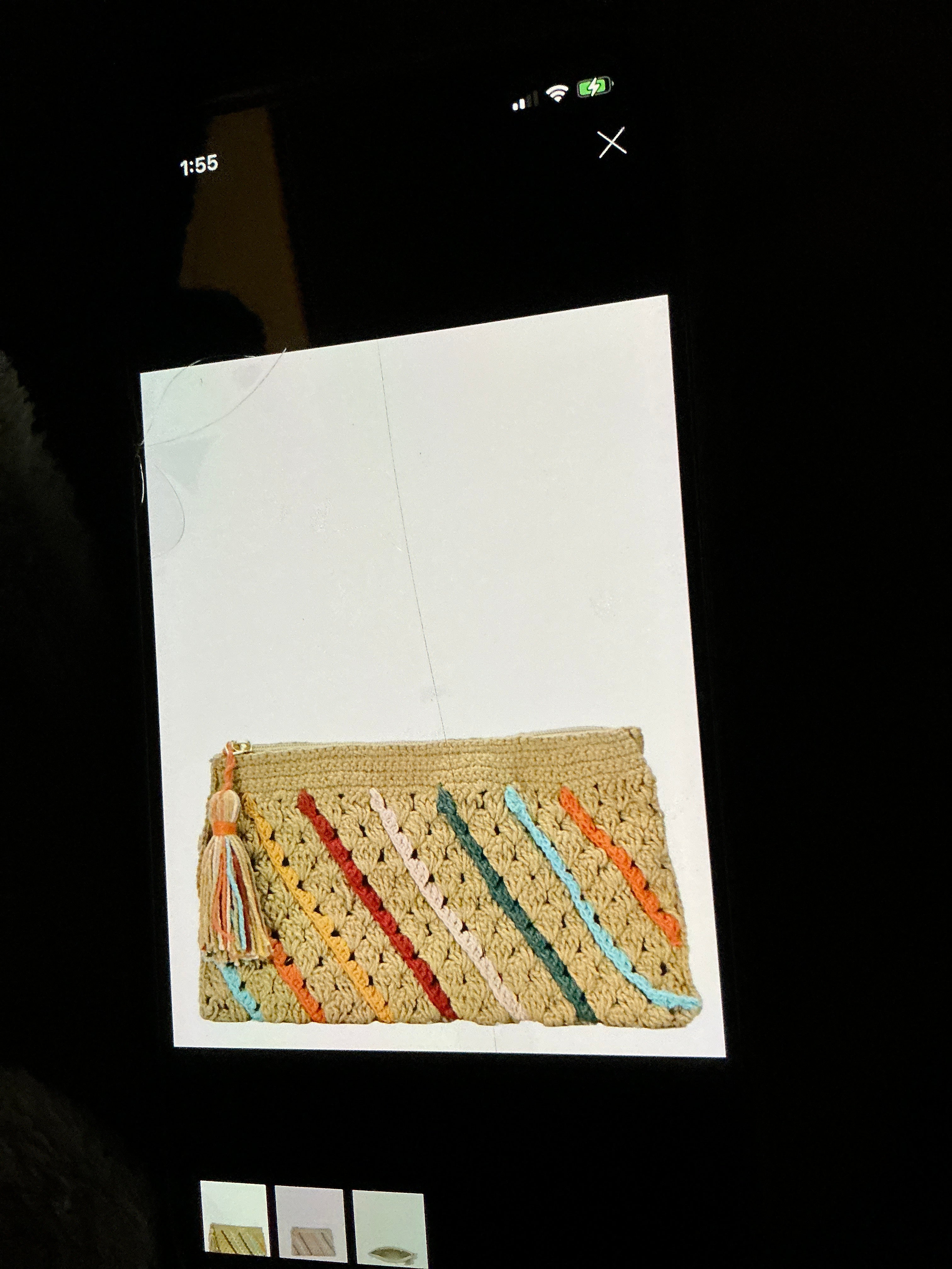 Rainbow Crochet pouch