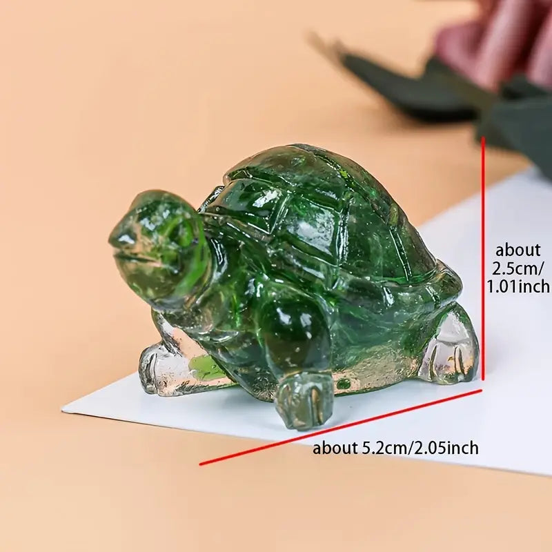Boho Style Crystal Turtle Decoration
