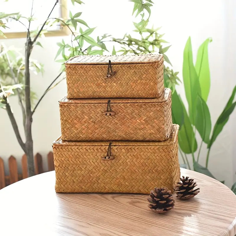 3pcs Nordic Style Handwoven Storage Box