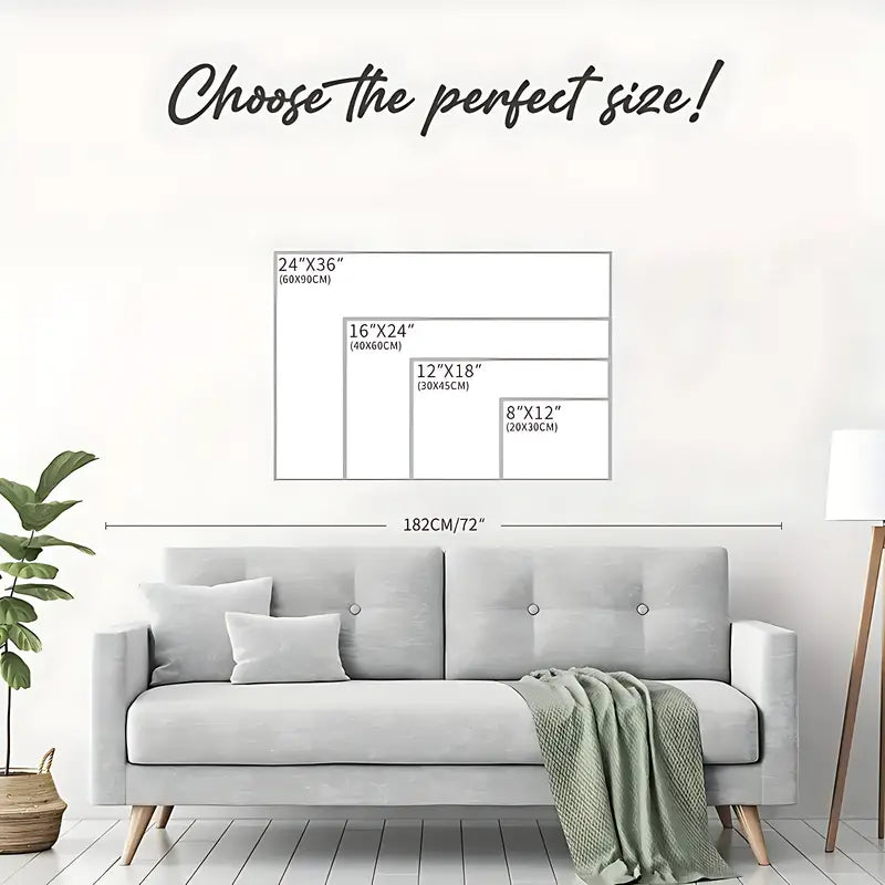 Wooden Framed Canvas Painting A heart-shaped abstract painting